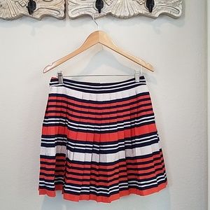 FOREVER21 pleated striped skirt